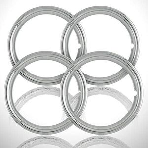 4-Pack of 15' Chrome Steel 1 1/2' Deep Wheel Rings