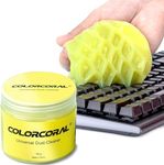 COLORCORAL Keyboard Cleaner Universal Cleaning Gel, Detailing Car Interior Cleaning Putty Car Cleaner Wipes Swaps for Car PC Tablet Laptop Keyboards, Car Vents, Cameras, Printers, 160G