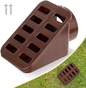 Kisotay Lawn Yard Angled Drainage Grate, Brown Yard Drain Grate Emitter for Sump Pump Discharge and Downspout Extensions, Prevents Standing Water, Fits 3" & 4" Drain Pipe