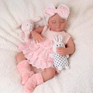 BABESIDE Réaliste Reborn-Baby Dolls 20 Pouces Lifelike Nouveau-née Poupée Reborn Babies Vrai Vie Filles Poupée Soft Vinyl Tissu Corps with Feeding Kit Box pour Les Enfants âgés