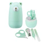 DHinkyoung Baby Nail Kit,4-in-1 Baby Nail Care Set,Cute Baby Nail Clippers Kit,Exquisite Nail Grooming Kit Includes Nail Clippers, Scissor, Nail File & Tweezers for Newborn Infant Toddler