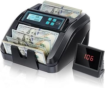 MUNBYN IMC51 Money Counter Machine Count Value, Add+Batch/Add+ Value Mode Bill Counter, UV/MG/IR/MT Detection, USD only Cash Counter,1100 Bills/min, Money Counting Machine with LCD Display (Black)