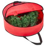 SA Products Christmas Wreath Storage Bag – 61 x 18cm Storage Box for Christmas Decorations – Premium Organiser Box with Sturdy Double Handles – Efficient Protection and Sturdy Zipper