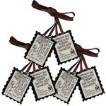 Brown Scapular, 3 Pack Bulk Scapulars Catholic Of Our Lady Of Mount Carmel, Escapularios Catolicos Religious Necklaces Gift With St Benedict Medal Crucifix Home Blessing Door Hanger,Catholic Decor