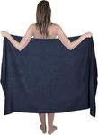 Textile Do Extra Large Super Jumbo Bath Sheet Towel 100% Egyptian Cotton XL Bath Sheets(100 x 200 cm-600 GSM) (Navy Blue)