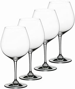 Nachtmann ViVino 103740 Burgundy Glass Set, Wine Glasses, Crystal Glass, 700 ml, Set of 4