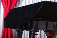 Clairevoire Grandeur: Classic Premium Velvet Grand Piano Cover for Yamaha ([Water-Proof] Midnight Black, 7 ft [YC6])