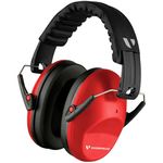 Vanderfields Earmuffs for Kids Toddlers Children - Hearing Protection Ear Defenders for Small Adults Women - Foldable Design Ear Defenders Adjustable Padded Headband Noise Reduction (Red Fox)