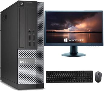 Gaming PC OptiPlex SFF Desktop Computer i7 3770 16GB RAM 256GB SSD + 1TB HDD + GT730 2GB 22” New HDMI TFT + Gaming Keyboard & Mouse Windows 10 Pro