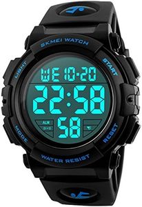 Orologio digitale sportivo da uomo, per corsa all’aperto, impermeabile fino a 5 atm, orologio militare sportivo con cinturino largo, orologio LED con allarme
