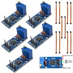 DAOKI 5 Pack NE555 Pulse Generator Adjustable Frequency Single Channel Output Module for Arduino Smart Car with Dupont Cable