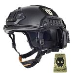 ATAIRSOFT Tactical Airsoft Paintball Maritime Adjustable Protection Helmet Black (M)