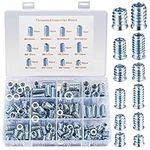 130 Pcs M6 M8 M10 Threaded Insert Nuts, Screw-in Nuts, Threaded Inserts, Metal Insert Nuts with Flange Cover, Wood Thread Inserts, Hex Socket Drive Nut Fasteners