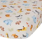 Bedtime Originals Jungle Buddies Sheet, Brown/Yellow