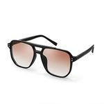 FEISEDY Retro Square Aviator Sunglasses Women Men 70s Vintage Trendy Plastic Frame Sun Glasses B2835