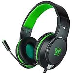 Meedasy Gaming Headset for PS4, New Xbox One/S/X, Nintendo Switch, Bass Surrounding Stereo Over-Ear Headphone with Noise Canceling, Flexible Mic, Adjustable Headband for Laptop, PC