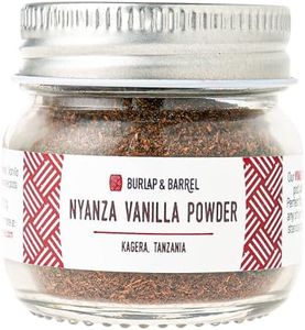 Burlap & Barrel | Nyanza Vanilla Powder | As Seen On Shark Tank! | Sweet, Classic Vanilla Flavor, With A Beautiful Date-Tannin Aroma | Vanilla Bean Powder, Vanilla Flavoring | 0.9Oz Glass Jar