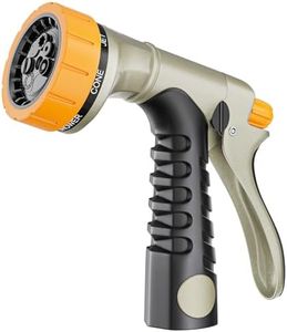 FANHAO Heavy Duty Garden Hose Nozzle, 100% Metal Rear Trigger Hose Sprayer for Garden Hose High Pressure, 7 Spray Patterns Water Hose Nozzle for Plants Watering, Cars Washing & Pets Bathing