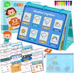 ECOFANTASY Montessori Toddler Busy Book - New 32 Themes Montessori Toys & Dry Erase Board for Toddlers - My Preschool Kindergarten Learning Activities - Quiet Activity Book for Kids Ages 3 4 5 6 7 8