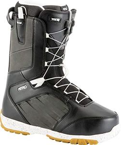 Nitro Snowboards Men's Anthem Tls 19' Leichter Snowboardschuh Snowboardboot mit Schnellschn黵system Allround style ride Softboot Warm Boots, Black/White, 28.5