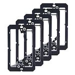 VCE 5-Pack Single Gang Low Voltage Mounting Bracket Wall Plate for Telephone Wires, Network Cables, HDMI, Coaxial, Speaker Cables (Black)