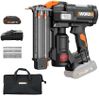 WORX Brad Nailer Cordless, 20V 18 ga Brushless Nail Gun Cordless, High Driving Power, Up to 2-⅛" into Hardwood, Narrow Nose, 3 LEDs, 3000 Nails & 20V 2.0 Ah Battery and Charger Included, PowerShare