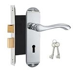 HAIFUAN Polished Chrome Bedroom Door Lock Set,Backset 57MM(76MM Width) (Z01-ET-57)