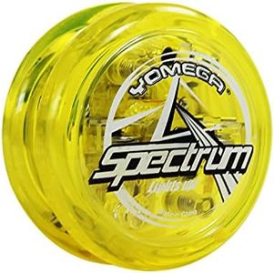 Yomega Spectrum – Light up Fireball Transaxle YoYo with LED Lights for Intermediate, Advanced and Pro Level String Trick Play + Extra 2 Strings & 3 Month Warranty (Yellow)