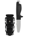 Gear Aid Tanu Dive and Rescue Knife with Sheath, 3” Blunt Tip Blade, Gray