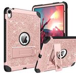 BENTOBEN for iPad 10th Generation Case, iPad 10.9 Case 2022 with Kickstand Glitter Sparkly 3 Layers Rugged Shockproof Protective Tablet Cover Case for iPad 10.9 Inch 2022 Release, Rose Gold