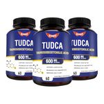 HYPEFIT TUDCA Supplement for Extra Strength - 600 Mg | Fatty Liver Detox Supplement | Liver Supplement for Gallbladder Detox | Fat Absorption Supplement - 60 Capsules (Pack of 3)