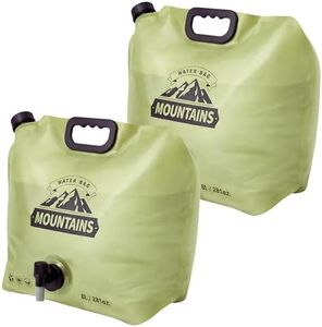 Camping Water Container 2 Gallon Collapsible Water Jug with Spout - Reusable BPA Free Plastic Flasks, Foldable Empty Gallon Jug for Water Storage, Water Bag for Outdoor Hiking Emergency Prep (2 Pack)