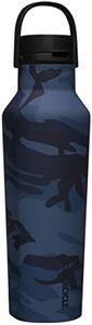 Corkcicle Series A Sports Canteen Insulated Water Bottle, Navy Camo, 600 ml Capacity