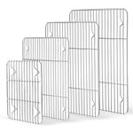 HaWare Cooling Rack Set of 4, Stainless Steel Thick Wire Rack for Baking Roasting Drying, Grilling Large Medium Small Mini Size Oven Tray Rack for Cake/Meat/Cookie, Heavy Duty & Dishwasher Safe