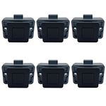 6 Packs PUROCEAN Metal Push Button Latch Square RV Push Button Catch (Black)