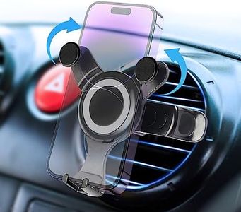 KOYILTD Car Mobile Phone Holder for Round Vents Scratch Protection Car Mobile Phone Holder for Mercedes-Benz A/B/C/E/S Smart 451 453 Mini-Cooper Fiat 500 Ibiza