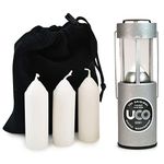 UCO Original Candle Lantern Value Pack with 3 Candles and Storage Bag, Aluminum L-A-VPUCO