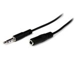 StarTech.com 2m Slim 3.5mm Stereo Extension Audio Cable - Male / Female - Headphone Audio Extension Cable Cord - 2x Mini Jack 3.5mm - 2 m (MU2MMFS)