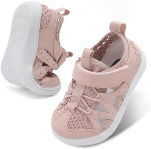 BARERUN Barefoot Toddler Water Shoes Quick-Dry Baby Water Swim Shoes for Kids Breathable Non-Slip Boys Girls Summer Sandals Outdoor Sneakers Red 4 Toddler