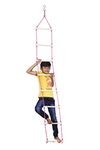 VIXERA Rope Ladder for Kids | Climbing Ladder for Kids | Wooden Ladder for Kids for Physical Activity | Indoor Outdoor Games for Kids (Pink) Pack of 1