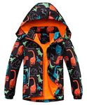 decathee Boys Girls Rain Jackets Waterproof Lightweight Hooded Raincoats Lined Softshell Windbreakers for Kids