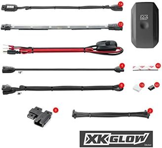 XKGLOW chrome App Control Motorcycle Professional LED Accent Light Kit - 14 Pods / 12 Strips