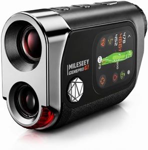 MILESEEY GenePro G1 Touchscreen & GPS Rangefinder with Slope, 43000+ Preloaded Courses, 1300 Yards Laser Range Finder Golf with Red & Green Display, 0.1s Flag Pole Locking Vibration, 6X Magnification