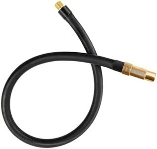2-in-1 Air Inflator Hose Schrader & Presta Valve Adapter Extension Tube Hose for Air Compressors Bike Car Motorcycle Bicycle Tyre Air Pump Inflator Replacement Hose, 60 cm