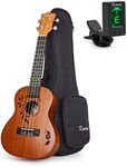 Kmise Concert Ukulele Uke Acoustic Hawaiian Guitar 23 Inch 18 Frets Mahagany With Ukelele Bag and Tuner