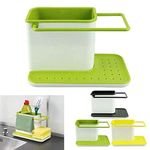 DAOME 3 In 1 Kitchen Sink Organizer For Dishwasher Liquid, Brush, Cloth, Soap, Sponge, Etc. - (Pack Of 1,Plastic, Tiered Shelf)