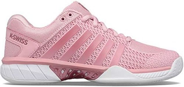 K-Swiss Women's Express Light Pickleball Shoe, Coral Blush/White/Metallic Rose, 5.5 M