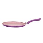 Wonderchef Royal Velvet Non-Stick 30cm Dosa Tawa I Induction Ready | Soft-Touch Handles |Non – Toxic I Virgin Aluminium| 3 mm Thick | 1.8 litres | 2 Year Warranty | Purple