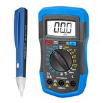 Digital Multimeter Tester,2000 Counts Manual Range Ohmmeter with AC 90-1000V Voltage Tester Pen,Accurate Measures for Resistance,Capacitance,Inductance,Transistor hFE Tester for Electrical DMM…