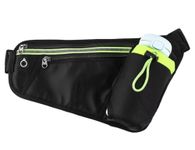 GOTEO Waterproof Waist Bag with Water Bottle Holder & Earphone Slot, Crossbody Fanny Pack with Mobile Phone Holder & Adjustable Strap for Men and Women - Travel, Sports, Cycling, Running